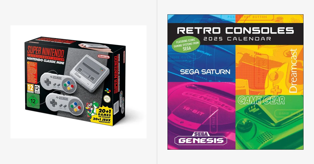 SNES Mini vs Sega Sega Calendar: one is a console, one is decor