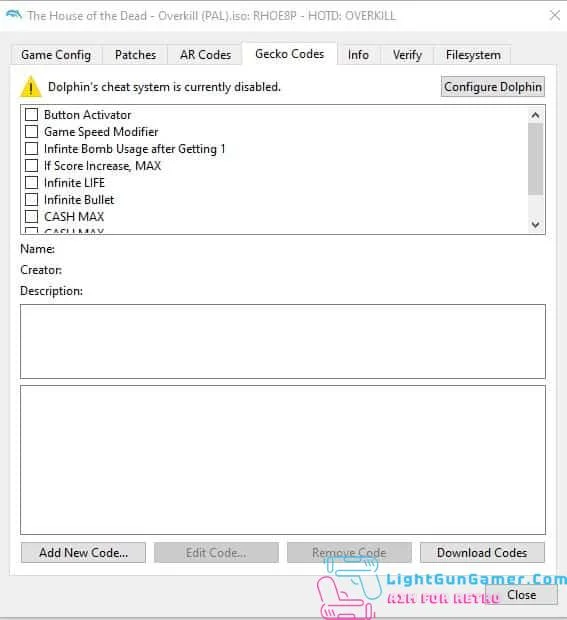 Dolphin Emulator Gecko Codes