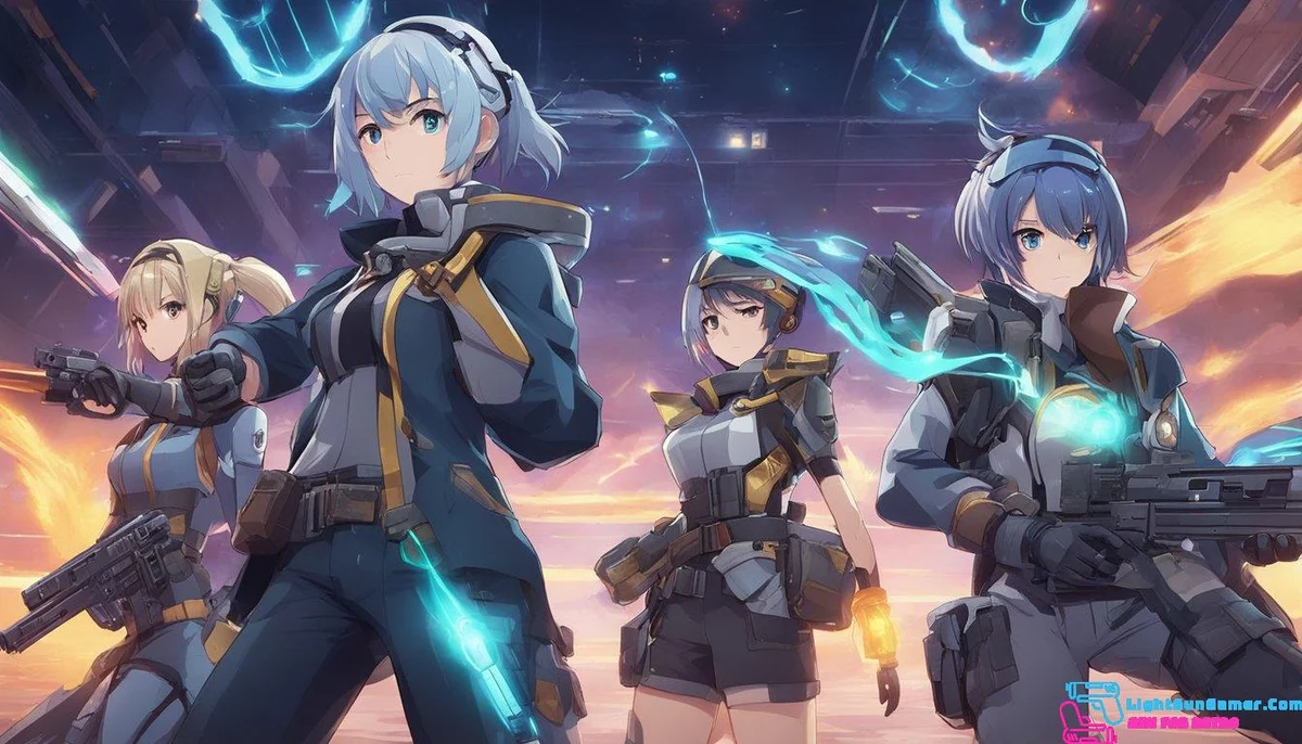 Players wielding lightguns in a multiplayer game, working together online, shooting targets and enemies while communicating and strategizing