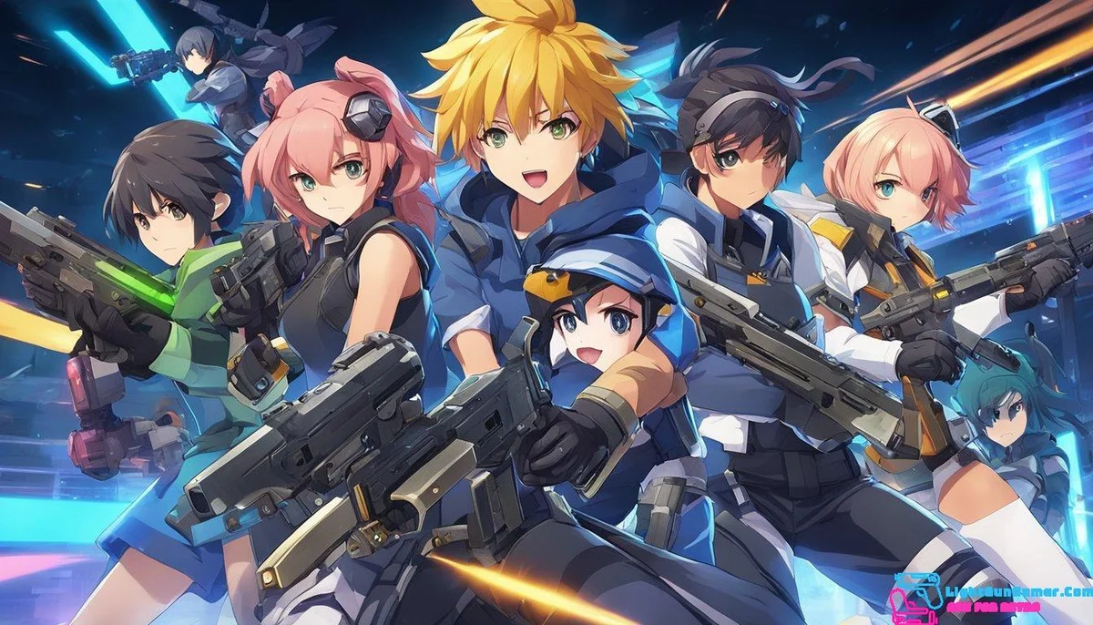 A group of players armed with lightguns team up online to battle through various multiplayer levels, working together to take down enemies and complete objectives in a fast-paced, action-packed game environment